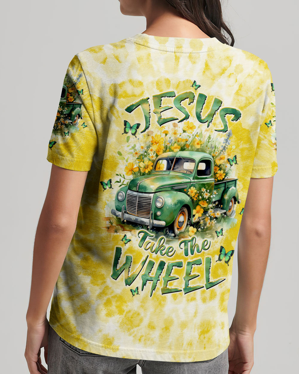 Jesus Take The Wheel Tie Dye Women's All Over Print Shirt - Tltw1201243