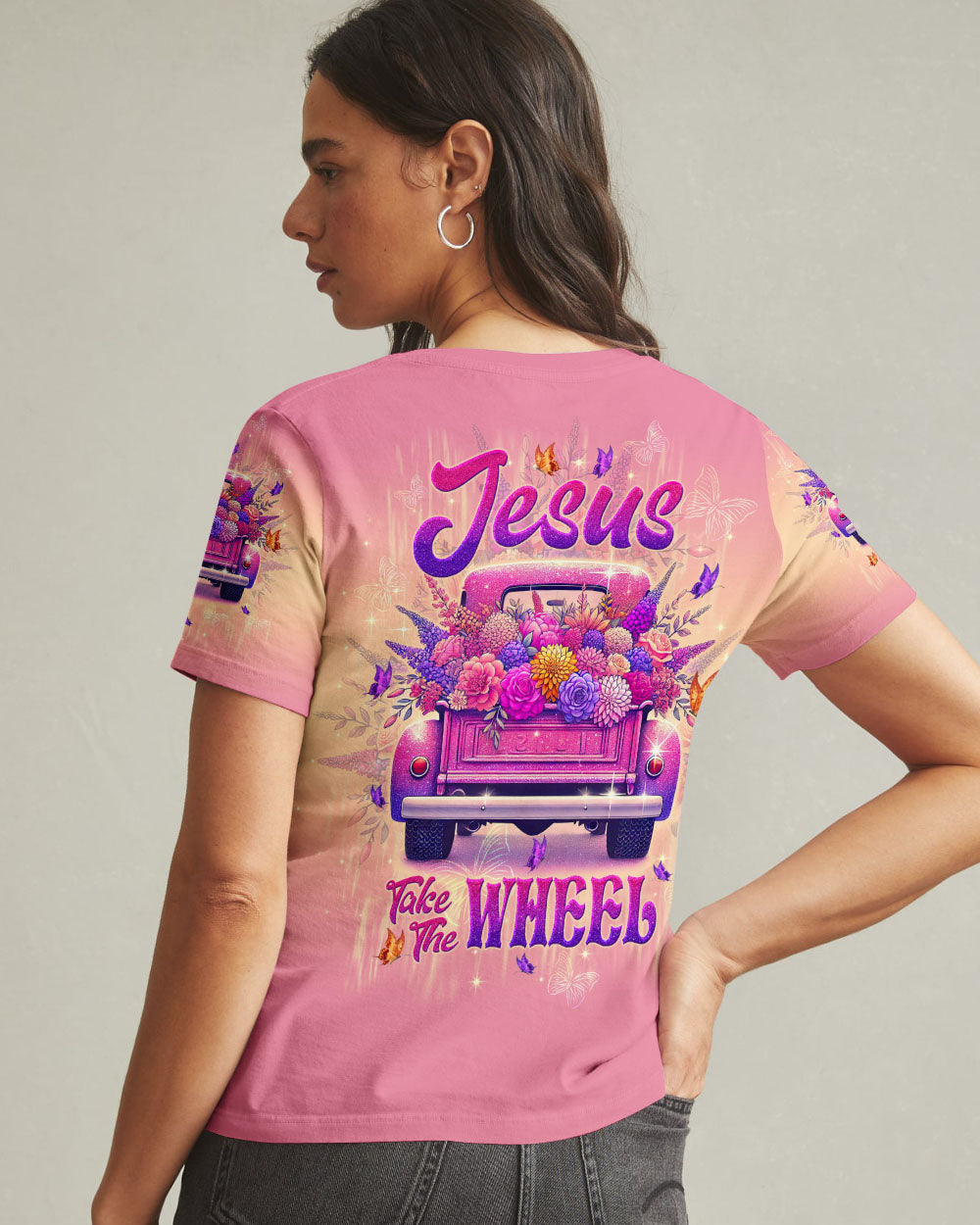 Jesus Take The Wheel Women's All Over Print Shirt - Tltw1202254