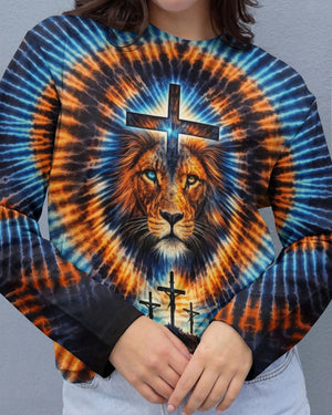 Lion Jesus Cross  Swirl  Women's All Over Print Shirt  - Tltw1202261