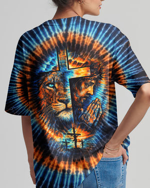 Lion Jesus Cross  Swirl  Women's All Over Print Shirt  - Tltw1202261