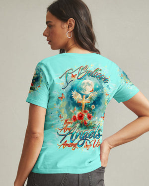 I Believe There Are Angels Among Us Women's All Over Print Shirt    - Tltw1203254
