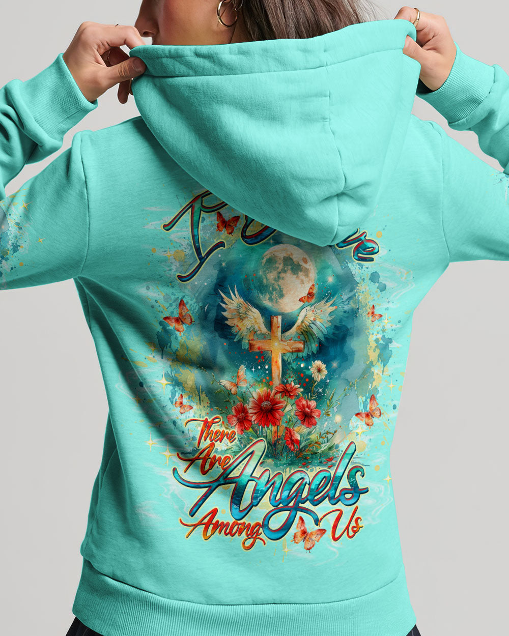 I Believe There Are Angels Among Us Women's All Over Print Shirt    - Tltw1203254