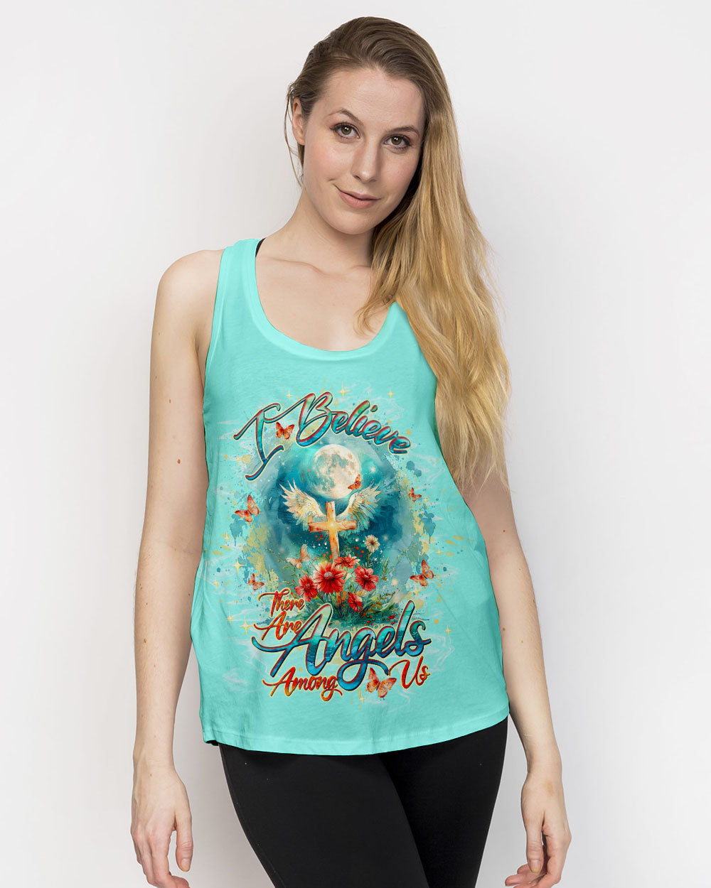 I Believe There Are Angels Among Us Women's All Over Print Shirt    - Tltw1203254