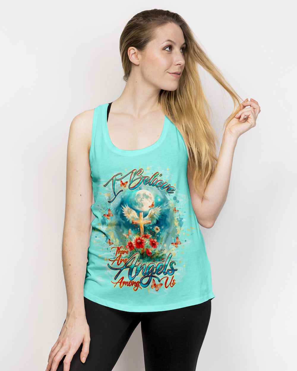 I Believe There Are Angels Among Us Women's All Over Print Shirt    - Tltw1203254
