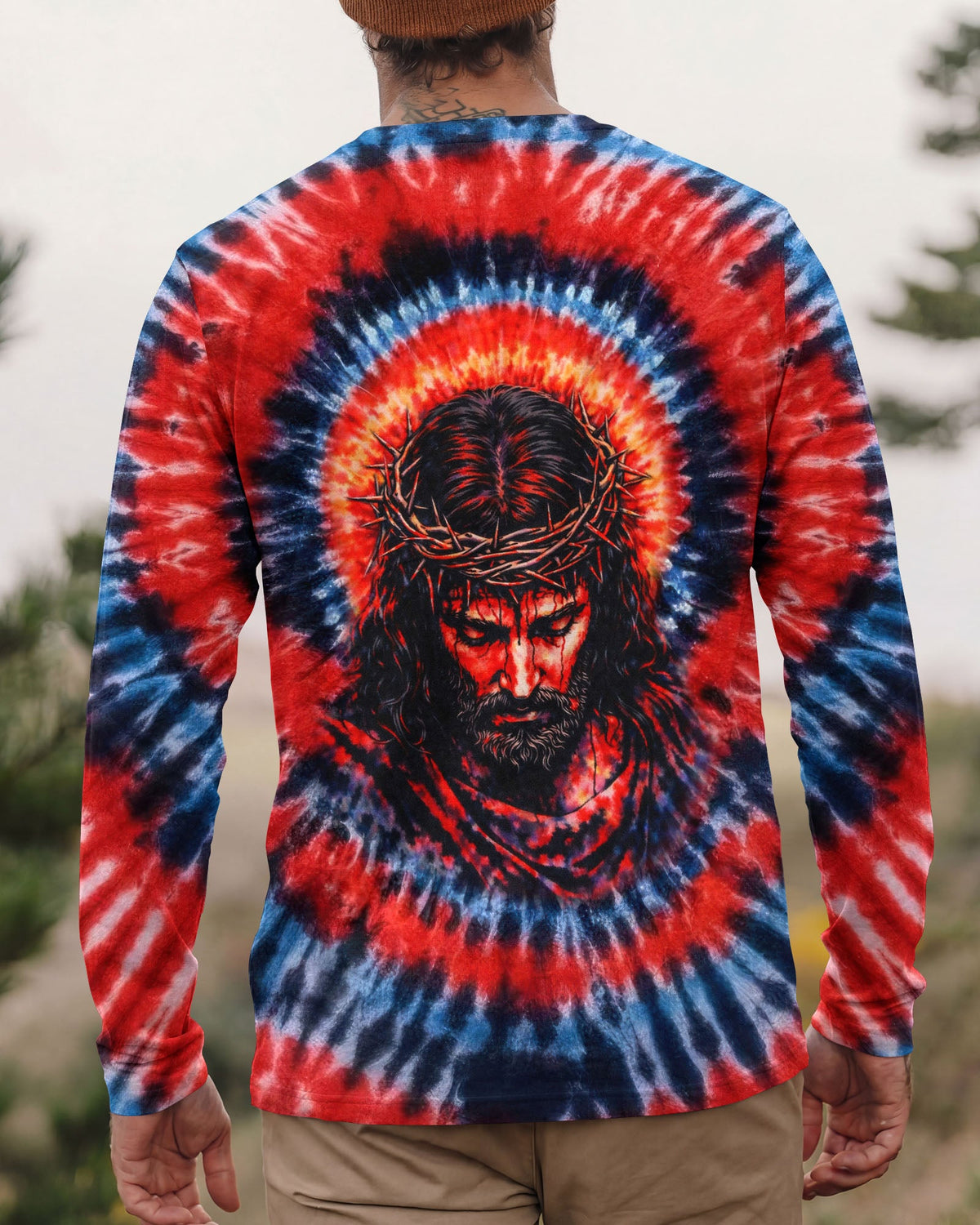 Jesus Halo Of Faith Swirl Men's All Over Print Shirt  -   Tltw1203263