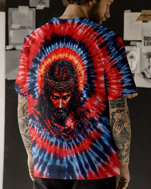 Jesus Halo Of Faith Swirl Men's All Over Print Shirt  -   Tltw1203263