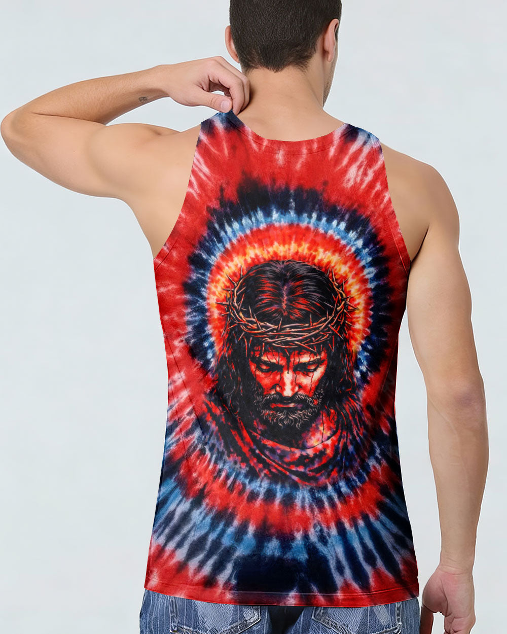 Jesus Halo Of Faith Swirl Men's All Over Print Shirt  -   Tltw1203263