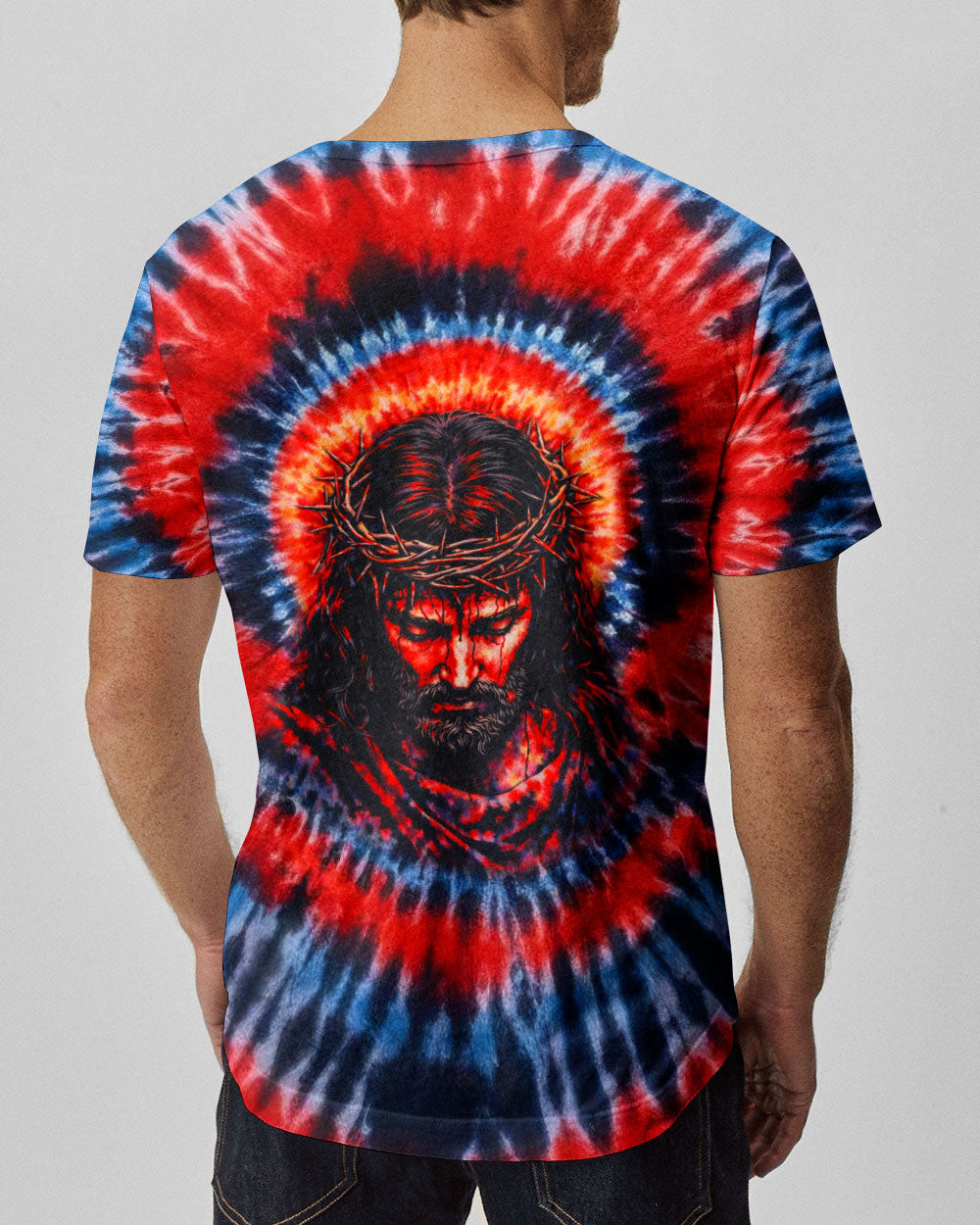 Jesus Halo Of Faith Swirl Men's All Over Print Shirt  -   Tltw1203263