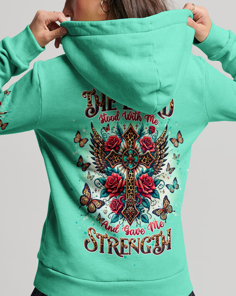 Lord Stood With Me Cross Rose Women's All Over Print Shirt - Tltw1208244