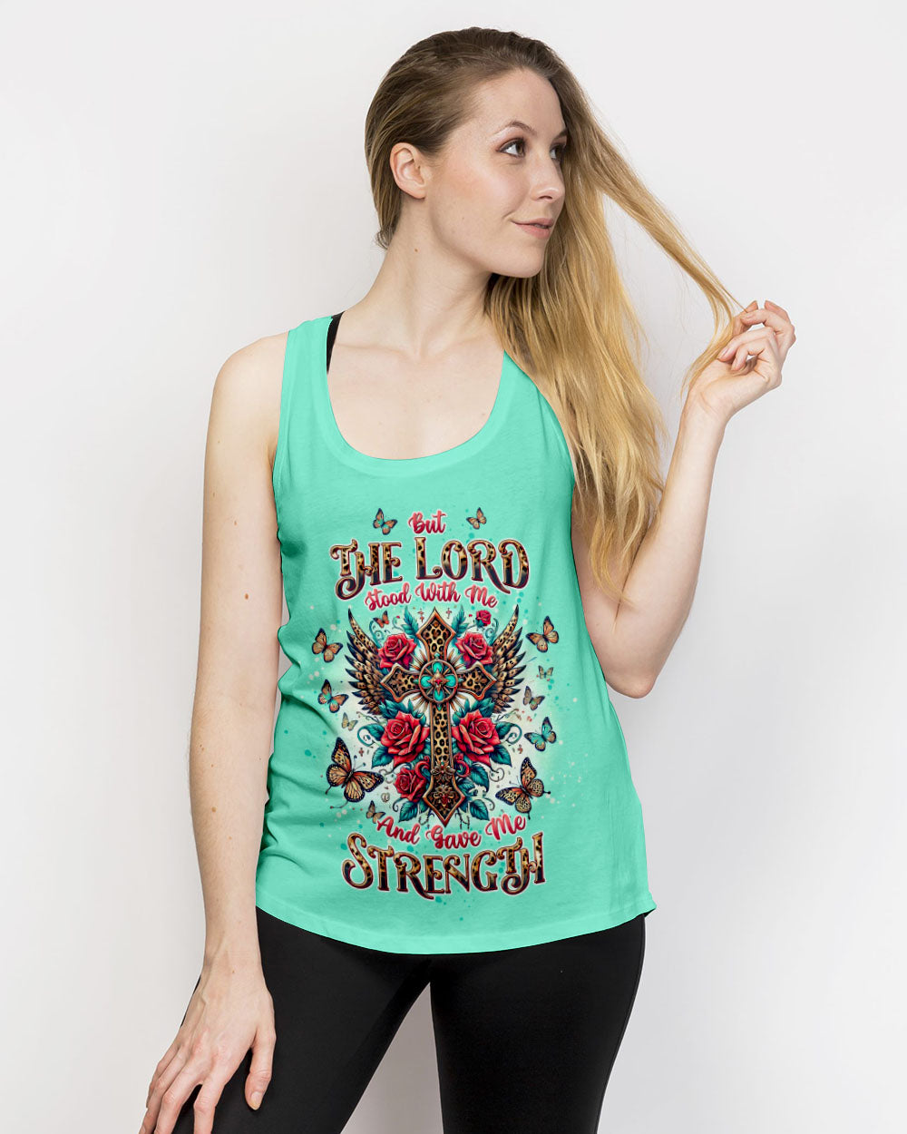 Lord Stood With Me Cross Rose Women's All Over Print Shirt - Tltw1208244