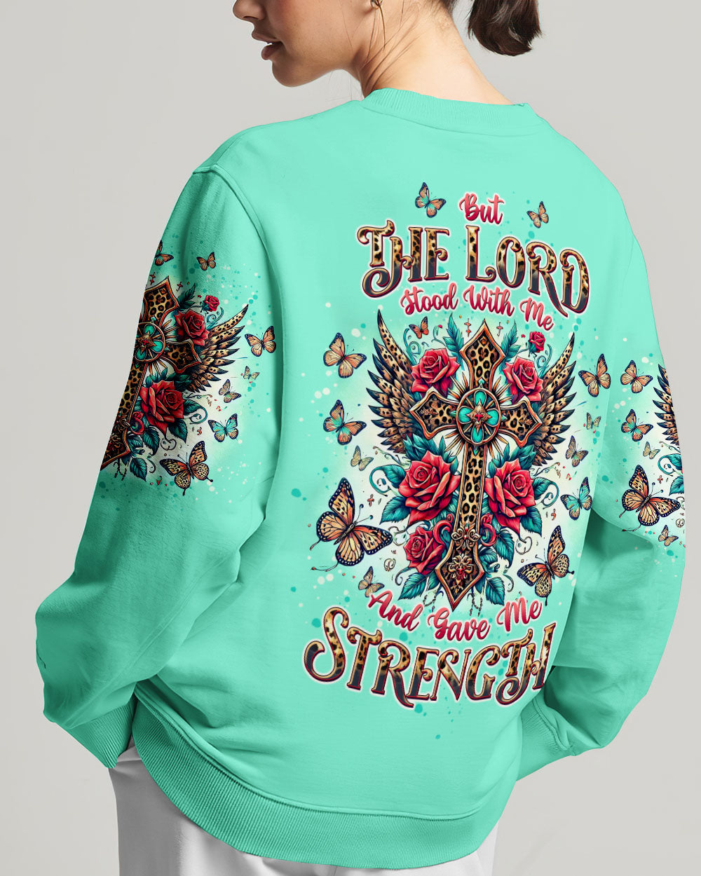 Lord Stood With Me Cross Rose Women's All Over Print Shirt - Tltw1208244