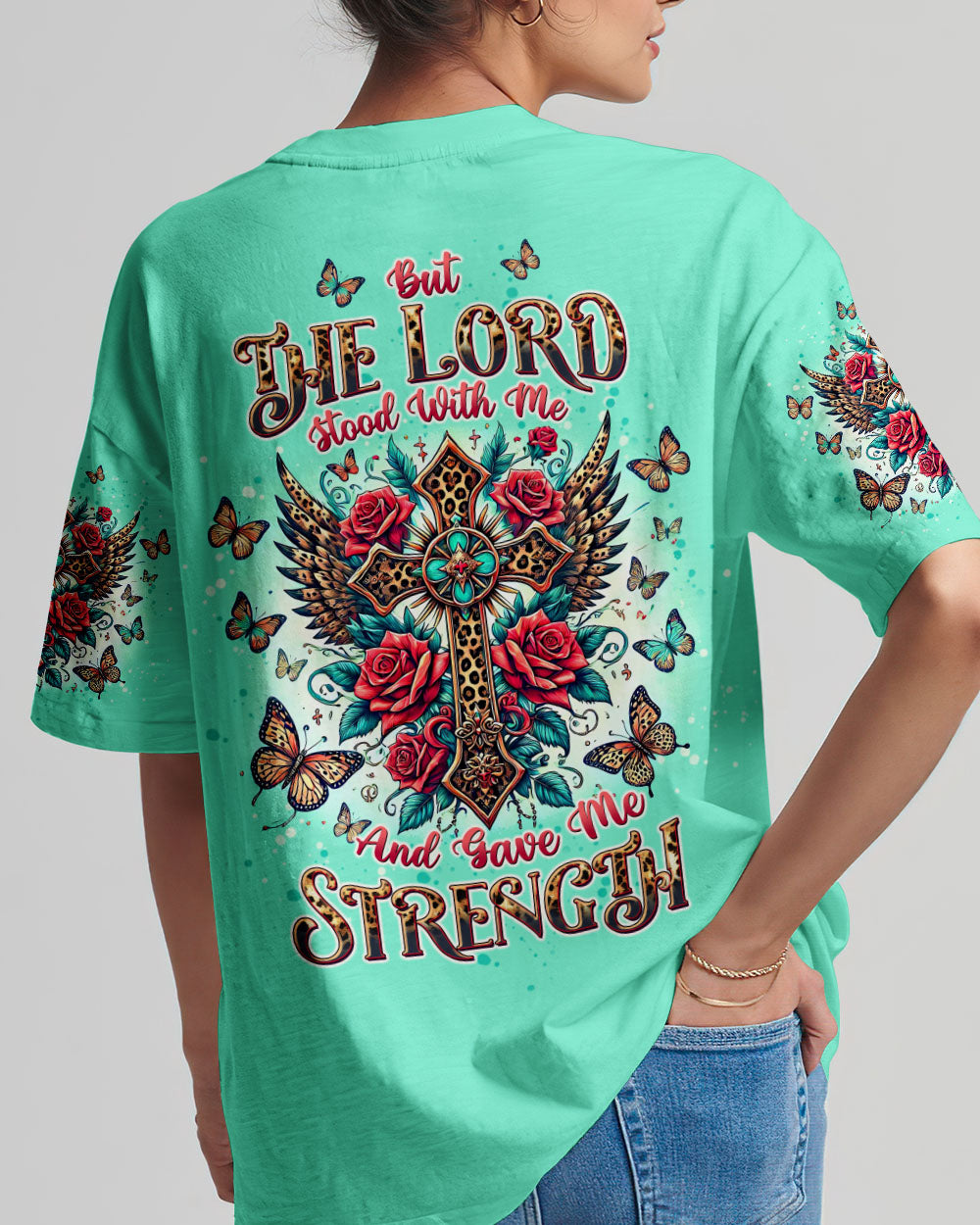 Lord Stood With Me Cross Rose Women's All Over Print Shirt - Tltw1208244