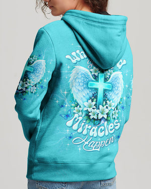 When God Steps In Miracles Happen Women's All Over Print Shirt - Tltw1302263