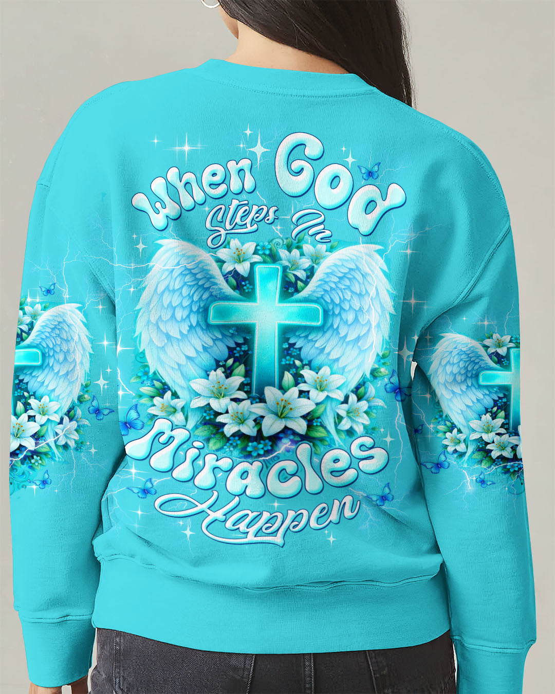 When God Steps In Miracles Happen Women's All Over Print Shirt - Tltw1302263