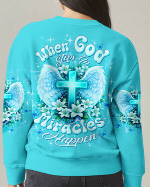 When God Steps In Miracles Happen Women's All Over Print Shirt - Tltw1302263