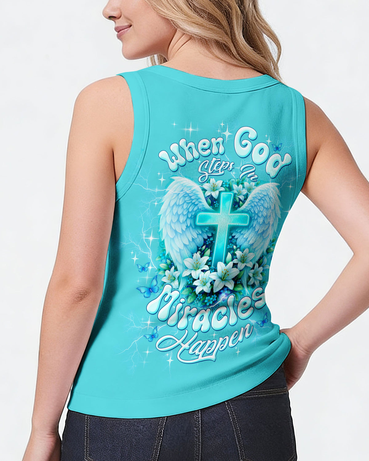When God Steps In Miracles Happen Women's All Over Print Shirt - Tltw1302263