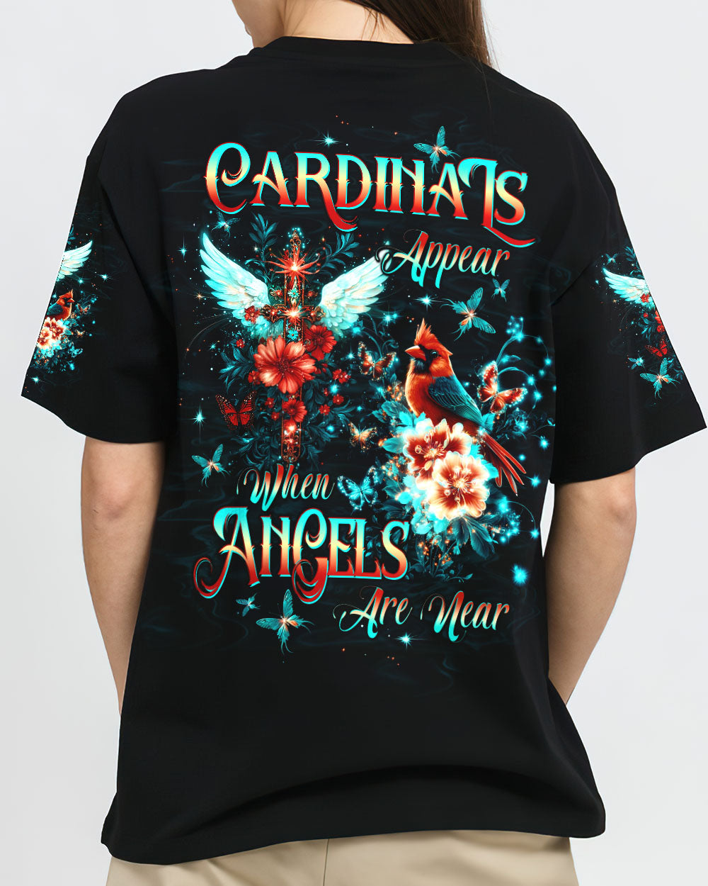 Cardinals Appear When Angels Are Near Women's All Over Print Shirt - Tltw1312245