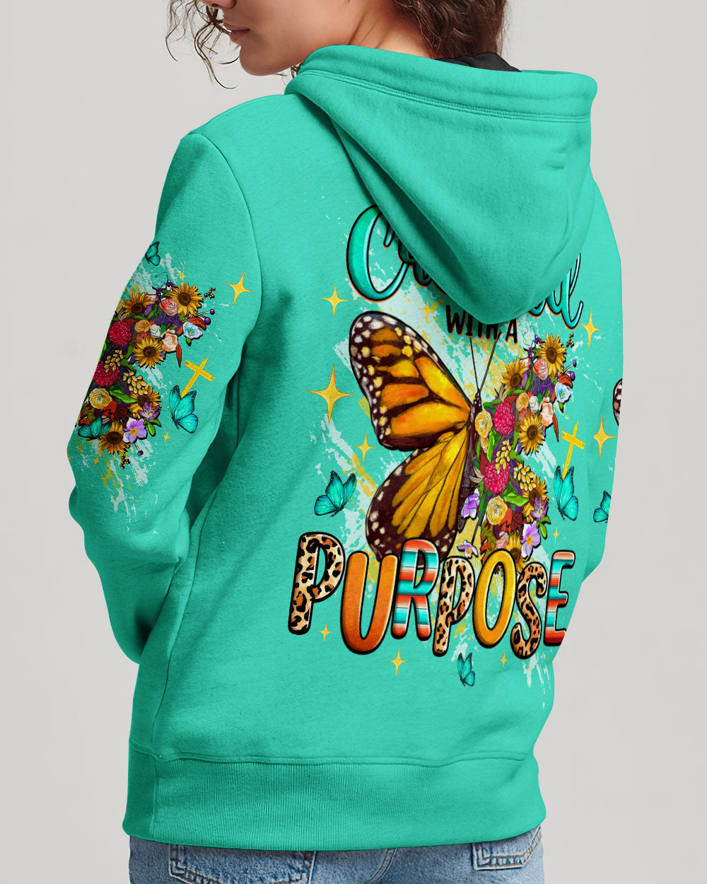 Created With A Purpose Butterfly Women's All Over Print Shirt  - Tltw1410253