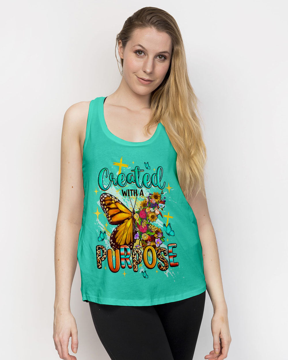 Created With A Purpose Butterfly Women's All Over Print Shirt  - Tltw1410253