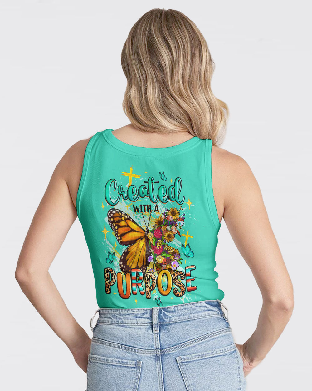 Created With A Purpose Butterfly Women's All Over Print Shirt  - Tltw1410253