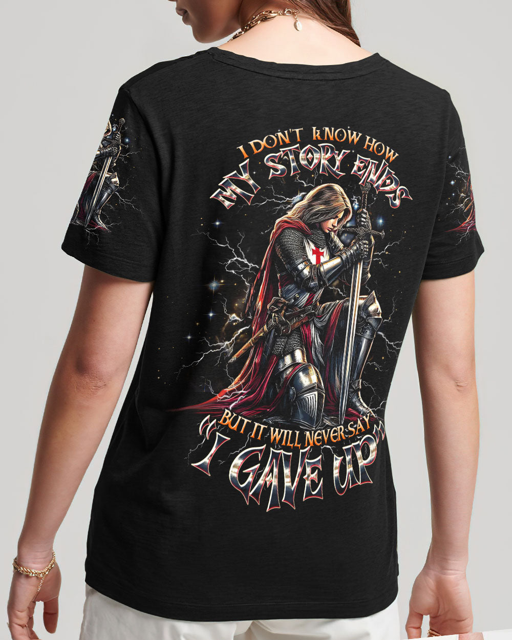 I Don't Know How My Story Ends Warrior Women's All Over Print Shirt   - Tltw1605253
