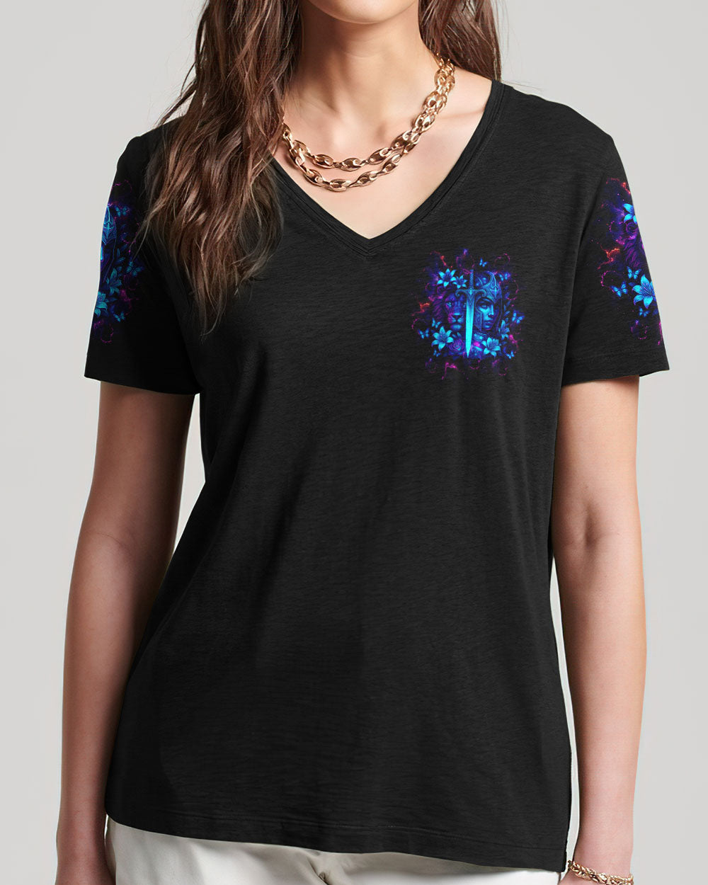 A Child Of God A Woman Of Faith Lion Warrior Women's All Over Print Shirt  - Tltw1707253