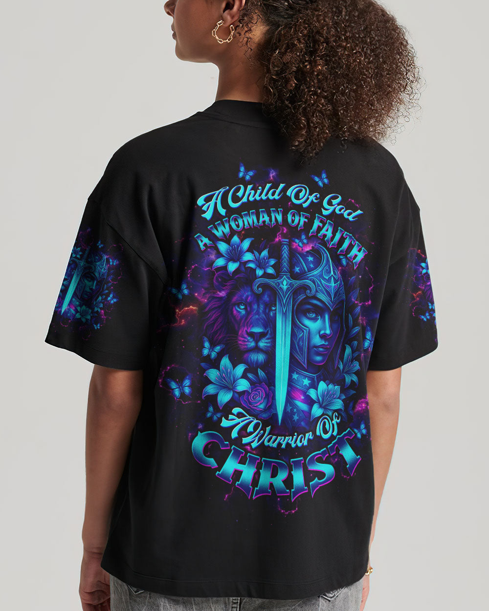 A Child Of God A Woman Of Faith Lion Warrior Women's All Over Print Shirt  - Tltw1707253