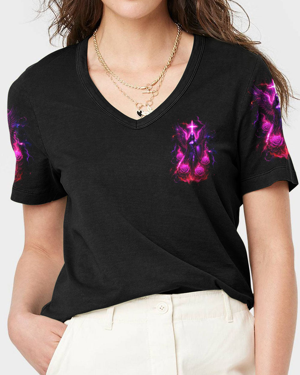 A Child Of God A Woman Of Faith Warrior Women's All Over Print Shirt  - Tltw1807254