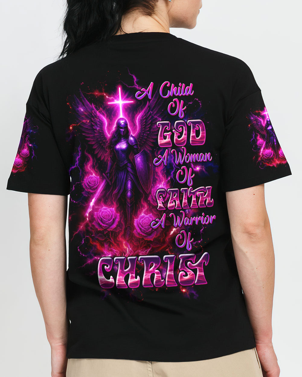 A Child Of God A Woman Of Faith Warrior Women's All Over Print Shirt  - Tltw1807254