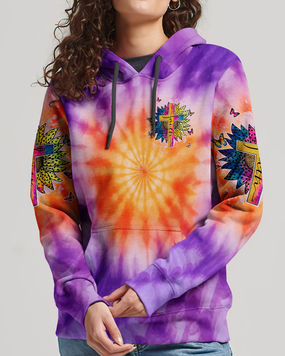 I Believe In God Cross Sunflower Women's All Over Print Shirt - Tltw1811243