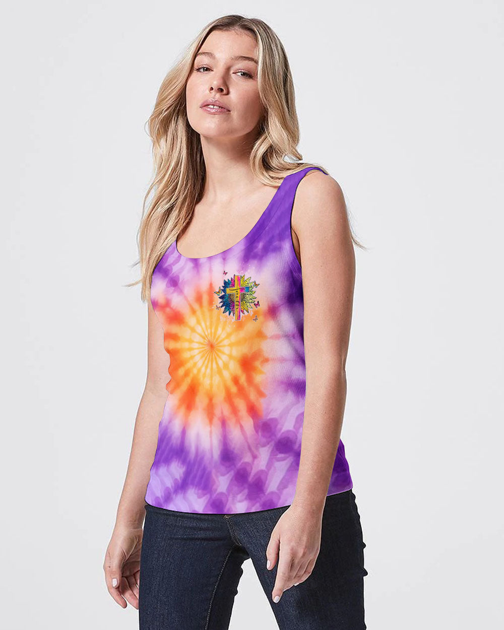 I Believe In God Cross Sunflower Women's All Over Print Shirt - Tltw1811243
