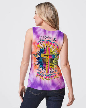 I Believe In God Cross Sunflower Women's All Over Print Shirt - Tltw1811243