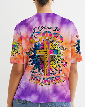 I Believe In God Cross Sunflower Women's All Over Print Shirt - Tltw1811243