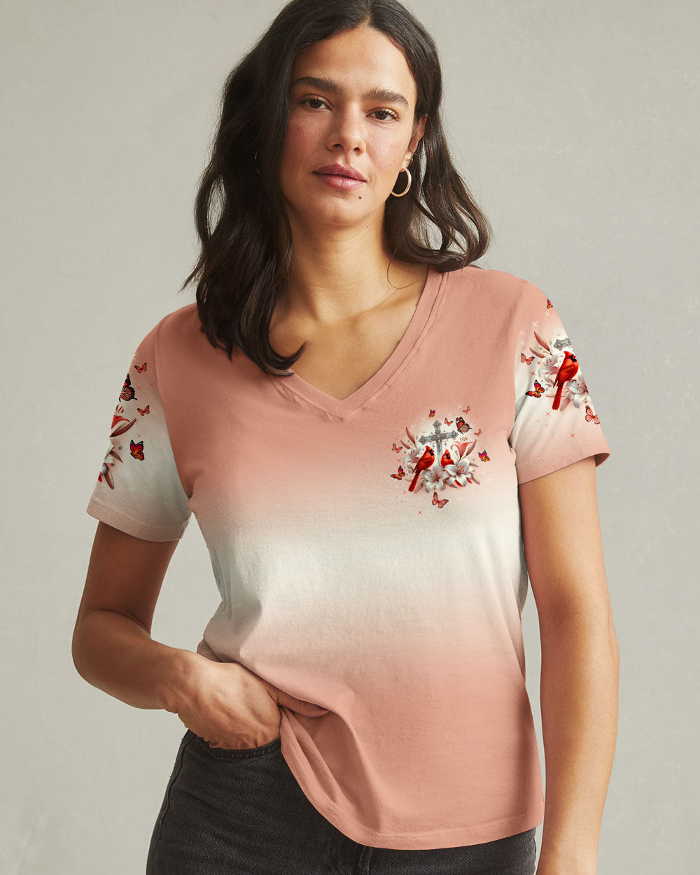Cardinals Appear When Angels Are Near Women's All Over Print Shirt  - Tltw1903253