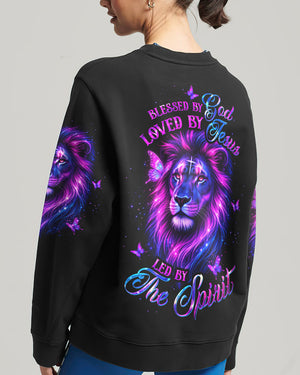 Blessed By God Lion Butterfly Women's All Over Print Shirt  - Tltw1903262
