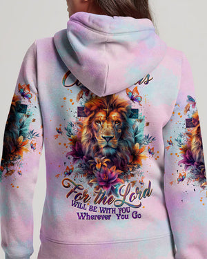 Be Strong And Courageous Lion Lilies Women's All Over Print Shirt - Tltw1904244