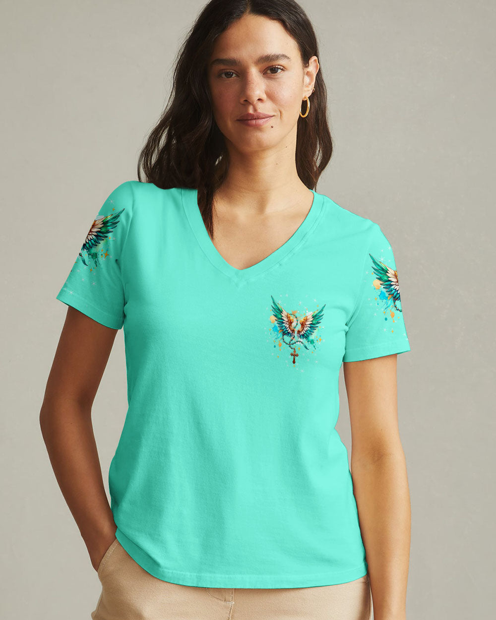 He Will Cover You With His Feathers Wings Women's All Over Print Shirt - Tltw1911243