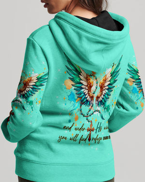 He Will Cover You With His Feathers Wings Women's All Over Print Shirt - Tltw1911243