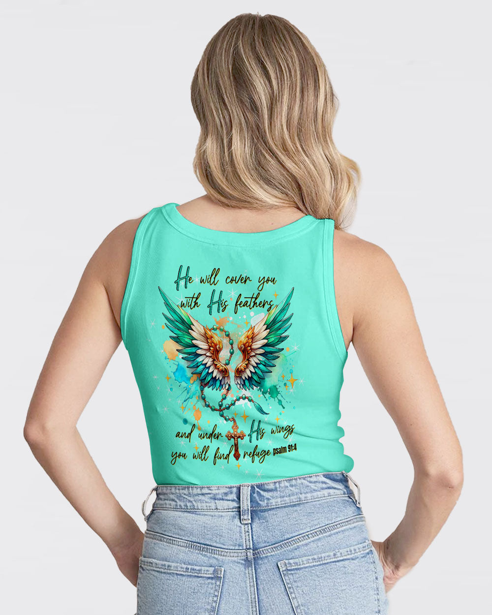 He Will Cover You With His Feathers Wings Women's All Over Print Shirt - Tltw1911243