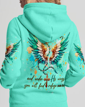 He Will Cover You With His Feathers Wings Women's All Over Print Shirt - Tltw1911243