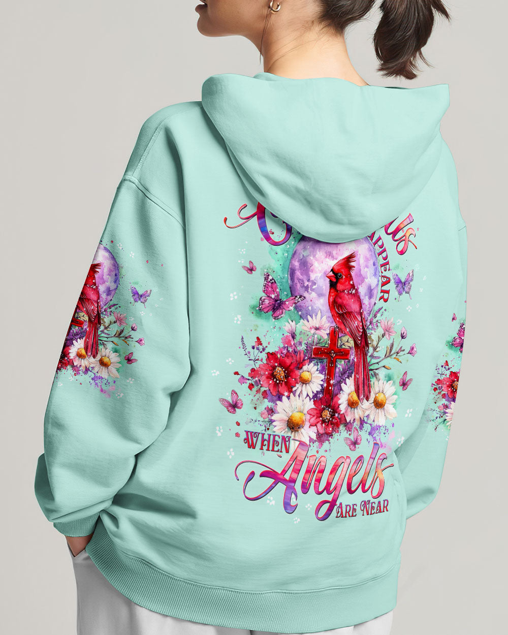 Cardinals Appear When Angels Are Near Women's All Over Print Shirt - Tltw2001252