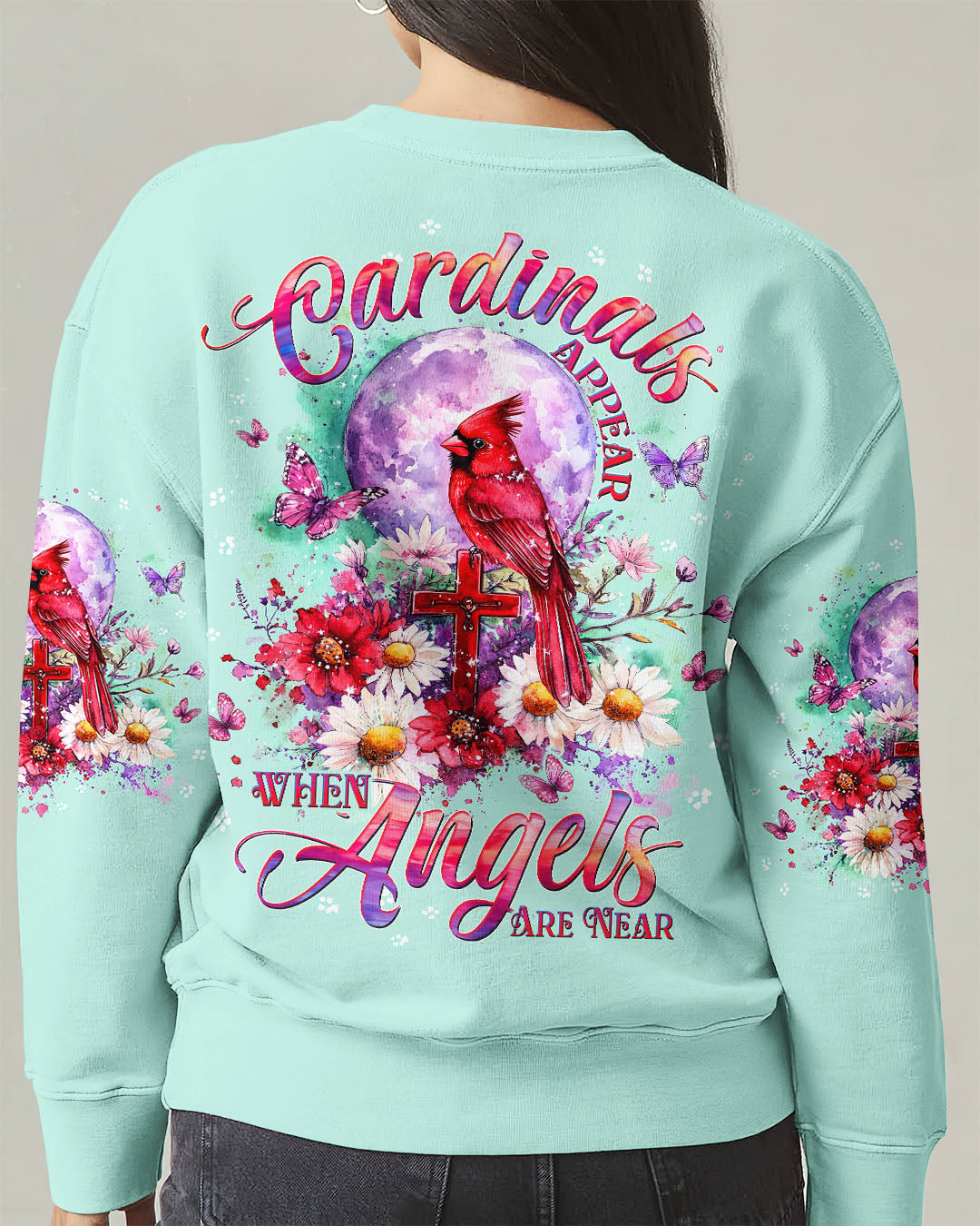 Cardinals Appear When Angels Are Near Women's All Over Print Shirt - Tltw2001252