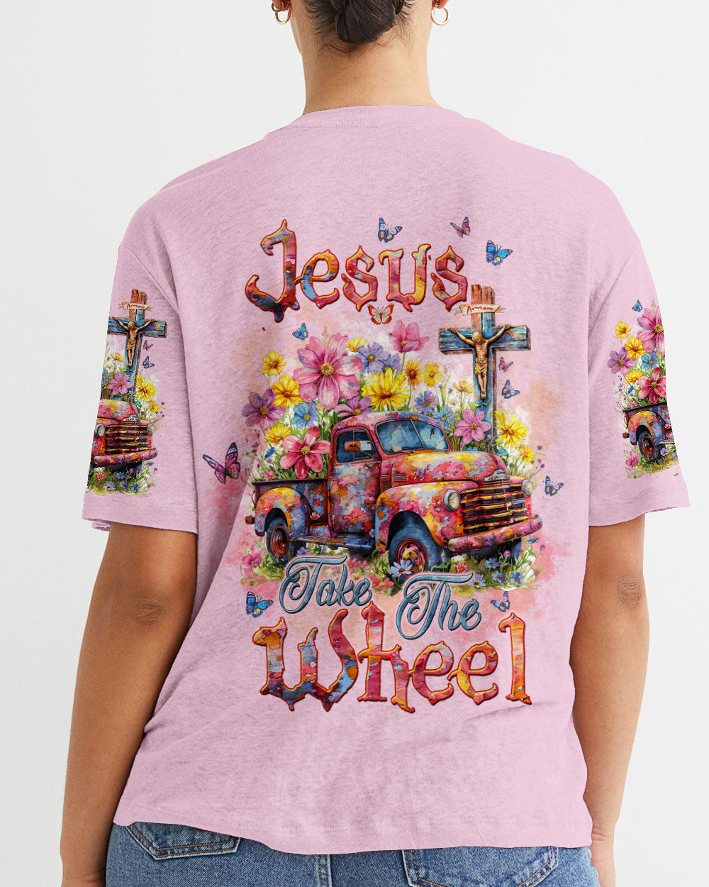 Jesus Take The Wheel Women's All Over Print Shirt - Tltw2002244