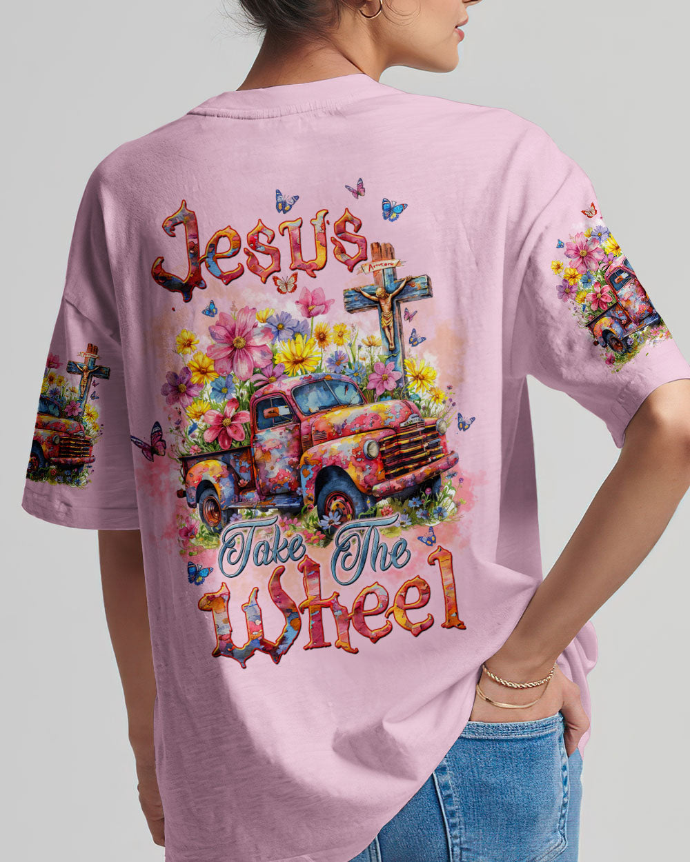 Jesus Take The Wheel Women's All Over Print Shirt - Tltw2002244