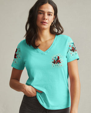 When Cardinals Appear Angels Are Near Women's All Over Print Shirt  - Tltw2110243