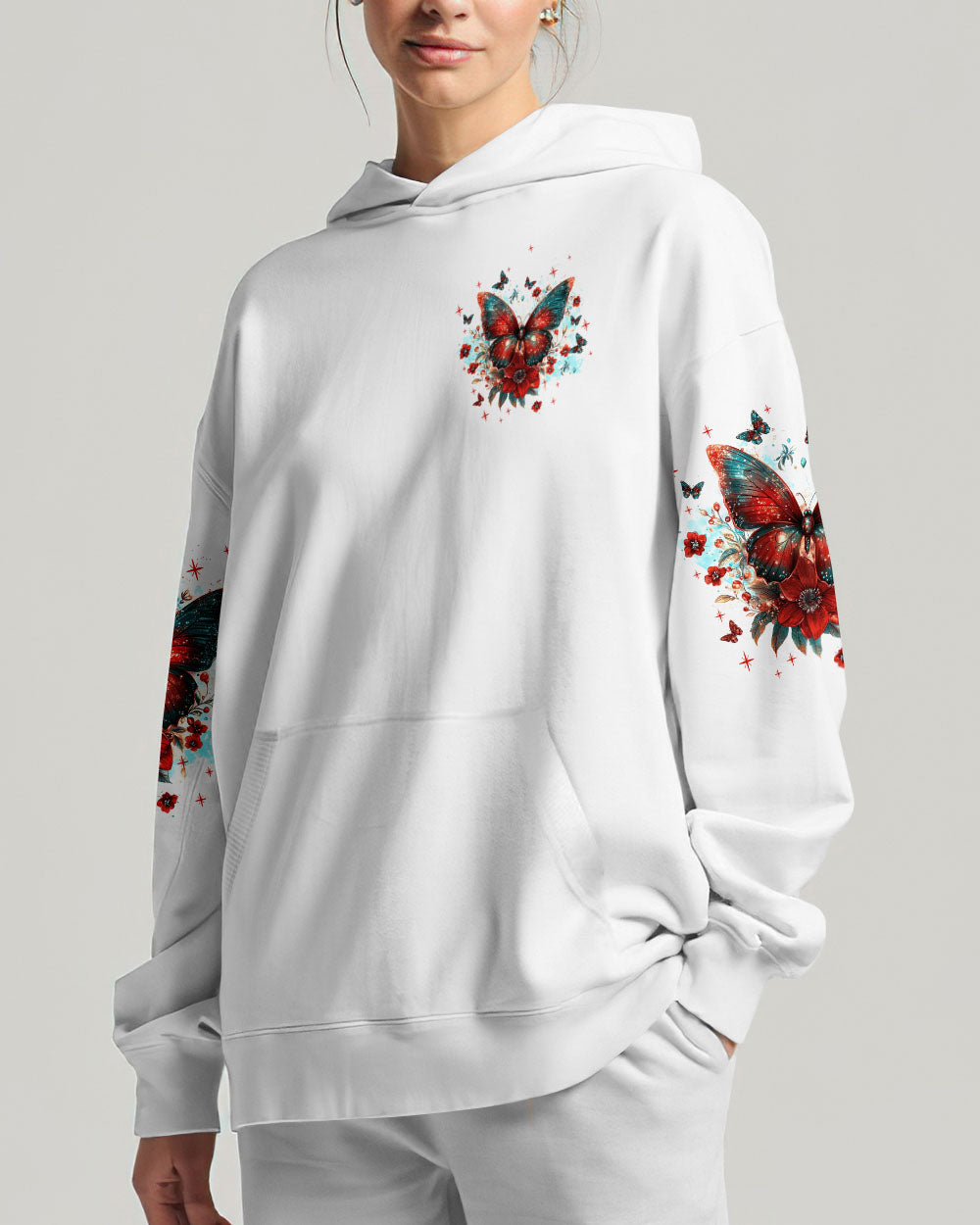 Blessed By God Loved By Jesus Butterfly Women's All Over Print Shirt - Tltw2209251