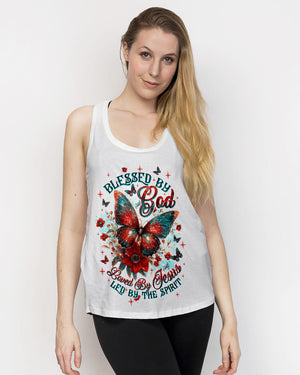 Blessed By God Loved By Jesus Butterfly Women's All Over Print Shirt - Tltw2209251