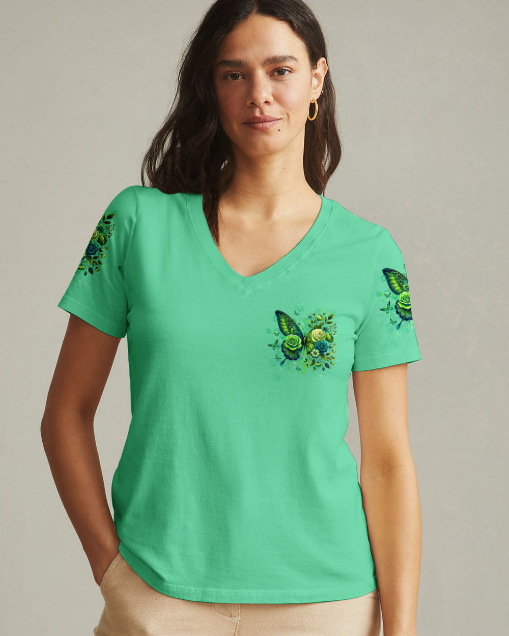 Blessed By God Loved By Jesus Butterfly Women's All Over Print Shirt - Tltw2210252