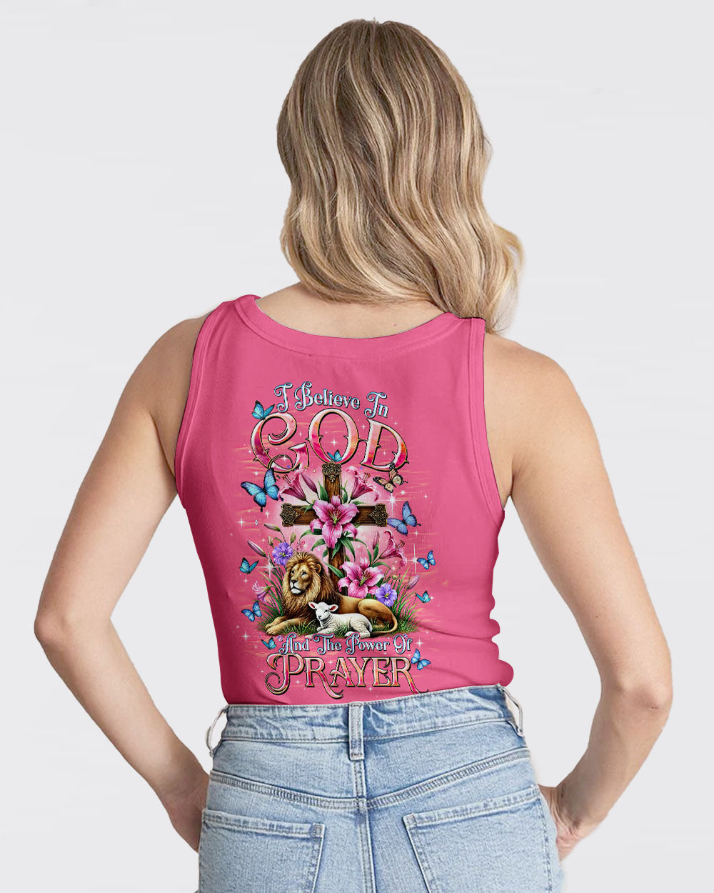 I Believe In God Lion Lamb Women's All Over Print Shirt  - Tltw2301254