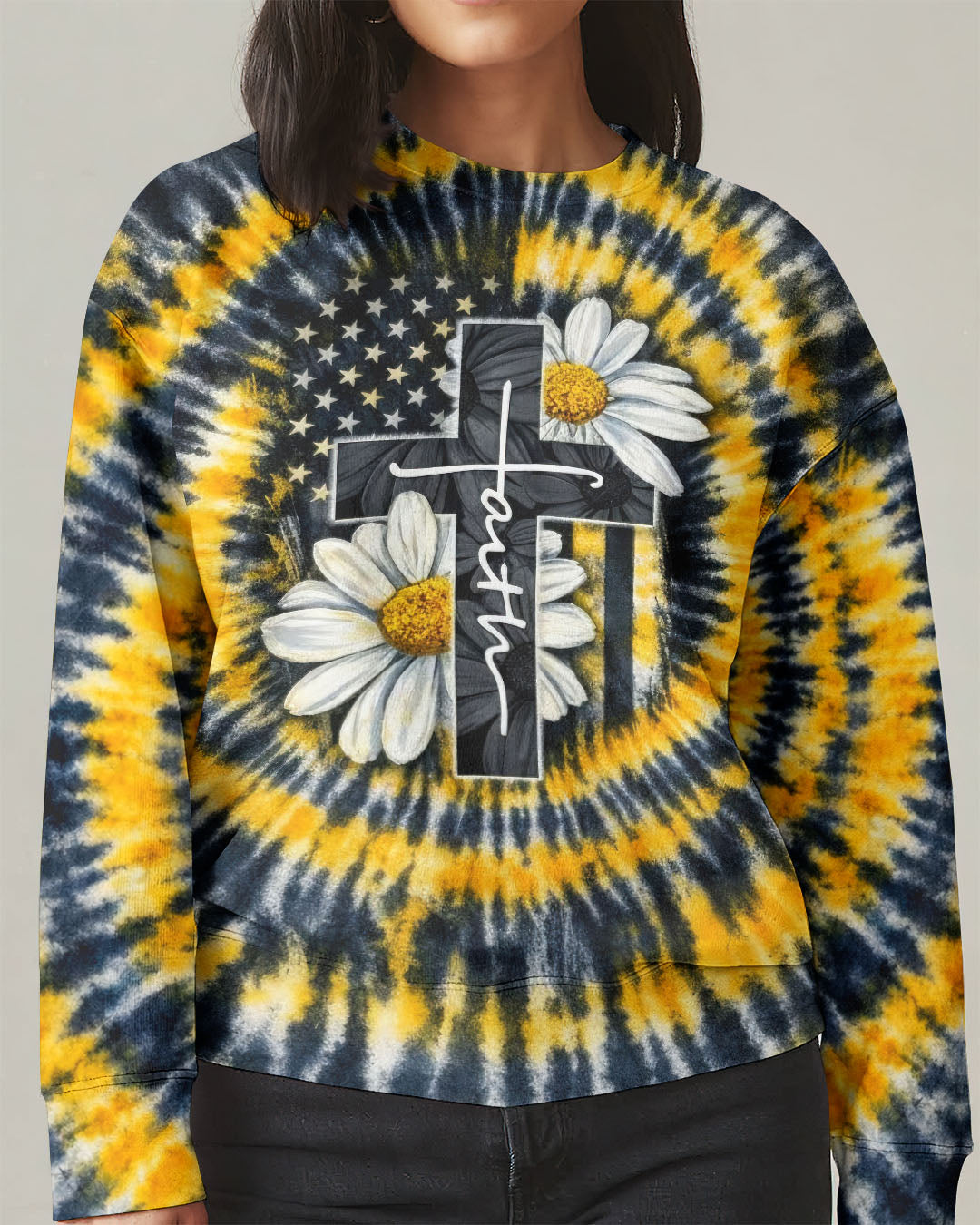 Daisies Cross Swirl Women's All Over Print Shirt - Tltw2302261